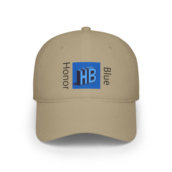 Stylish Red Low Profile Baseball Cap with HB Design