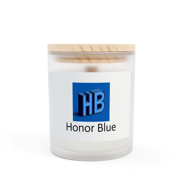 Honor Blue 11oz Frosted Glass Candle - Relaxing Aromatherapy Decor