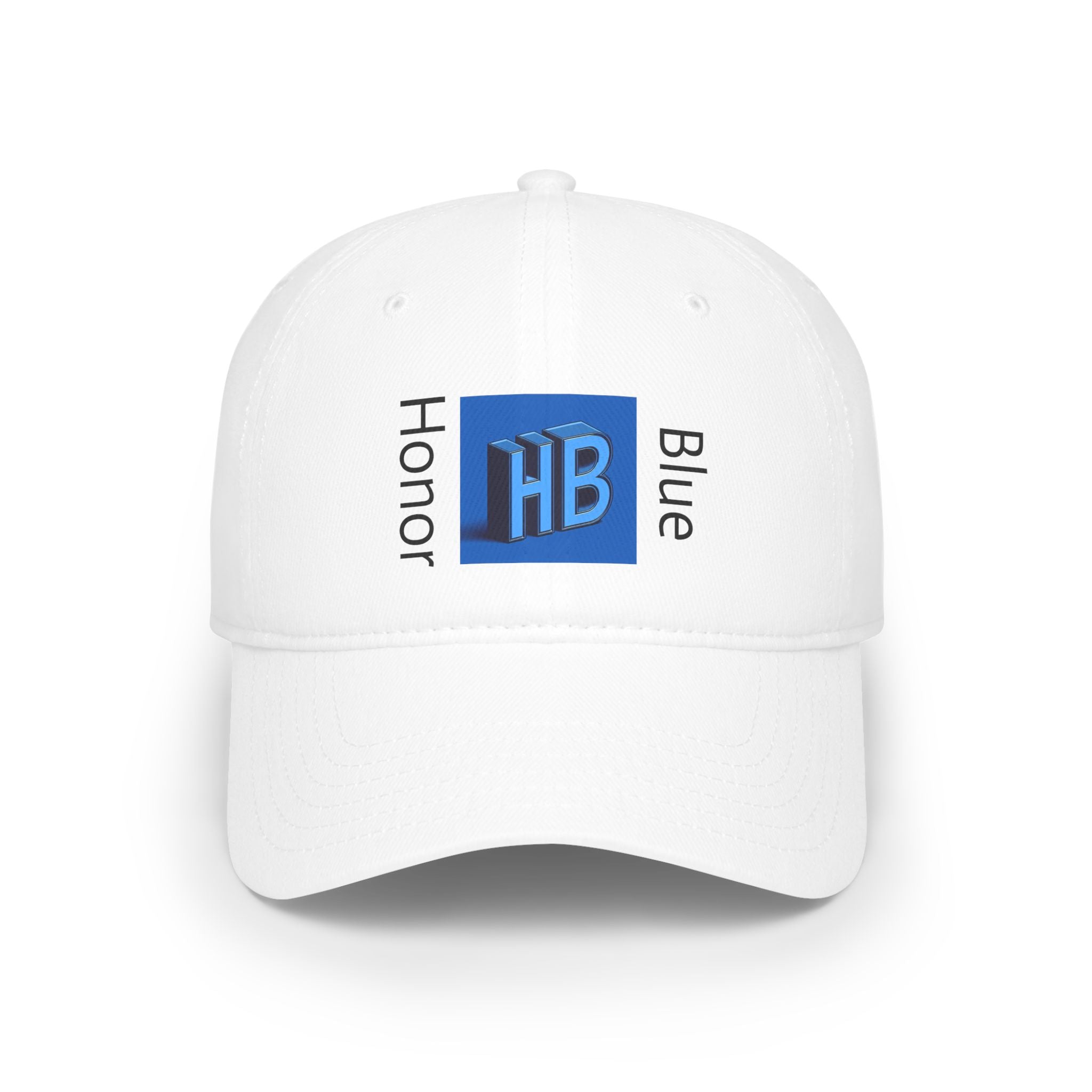 Stylish Red Low Profile Baseball Cap with HB Design