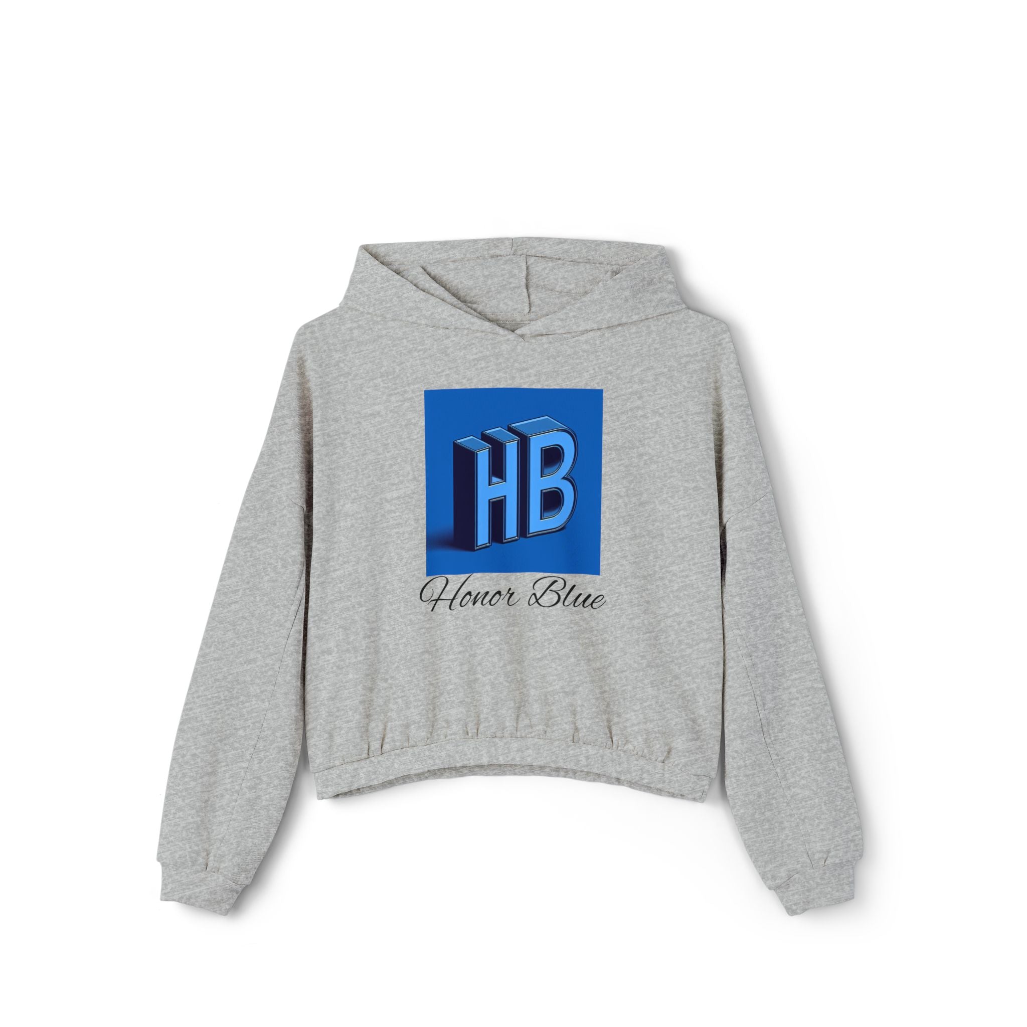 Women's Cinched Bottom Hoodie - Honor Blue Design