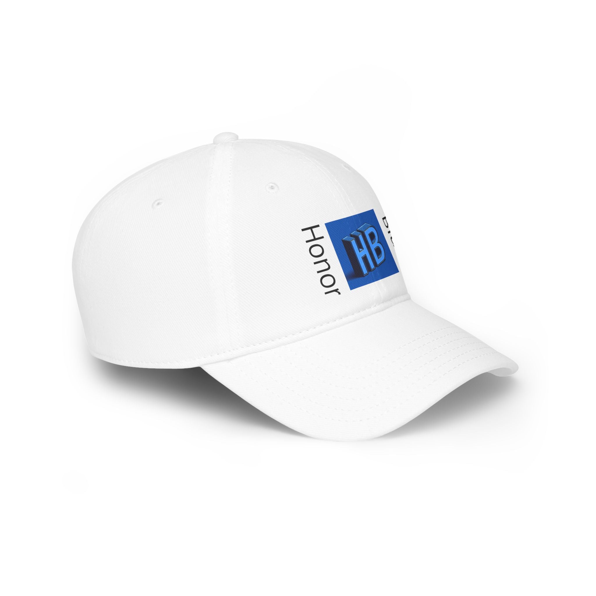 Stylish Red Low Profile Baseball Cap with HB Design