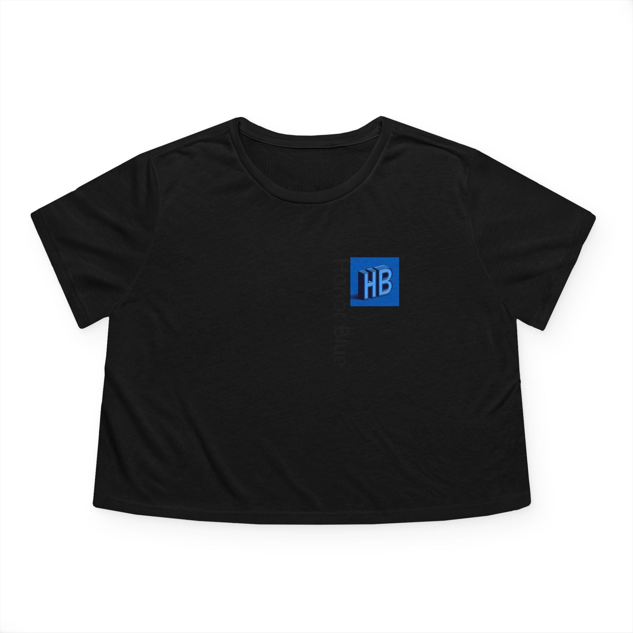 Honor Blue Women's Flowy Cropped Tee - Stylish & Comfortable Casual Wear
