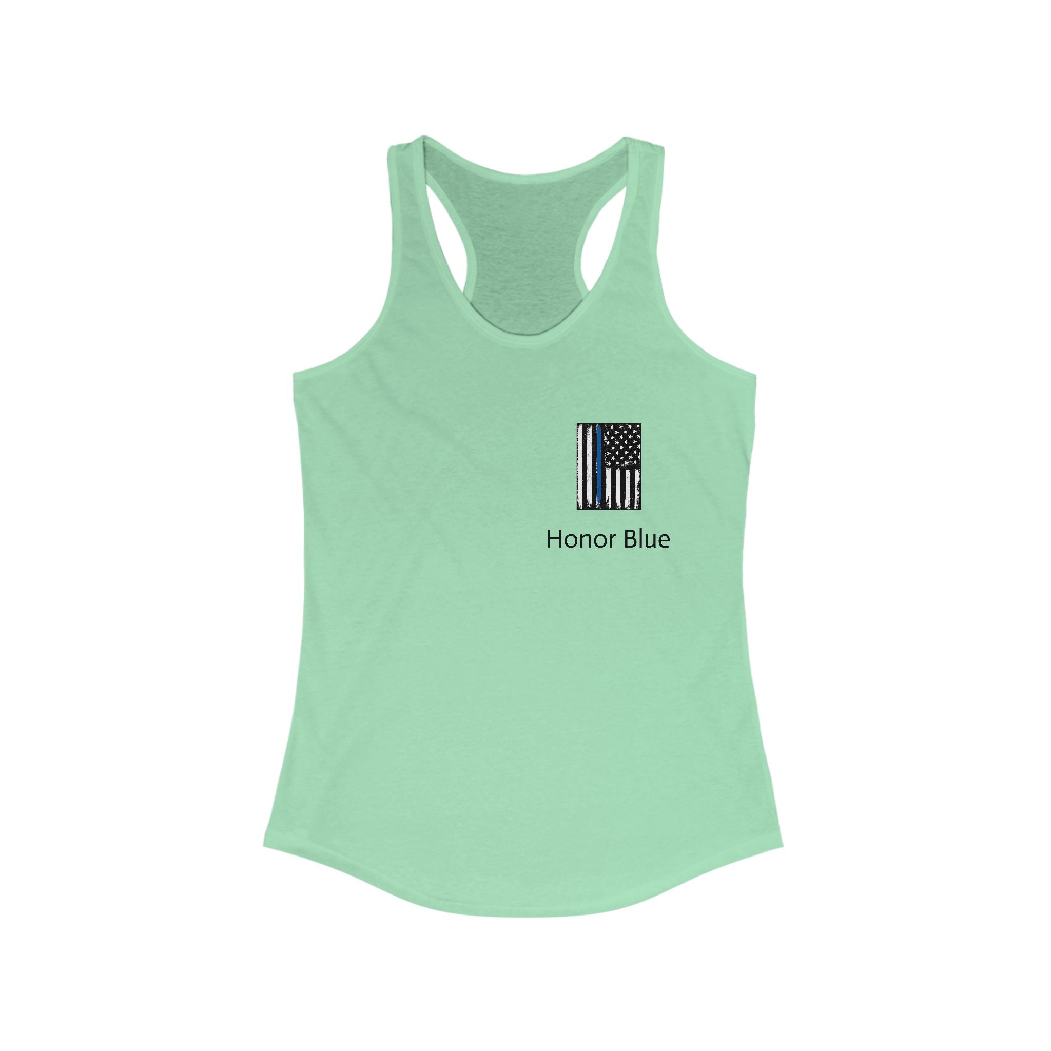 Honor Blue Women&#039;s Racerback Tank - Patriotic Sleeveless Shirt
