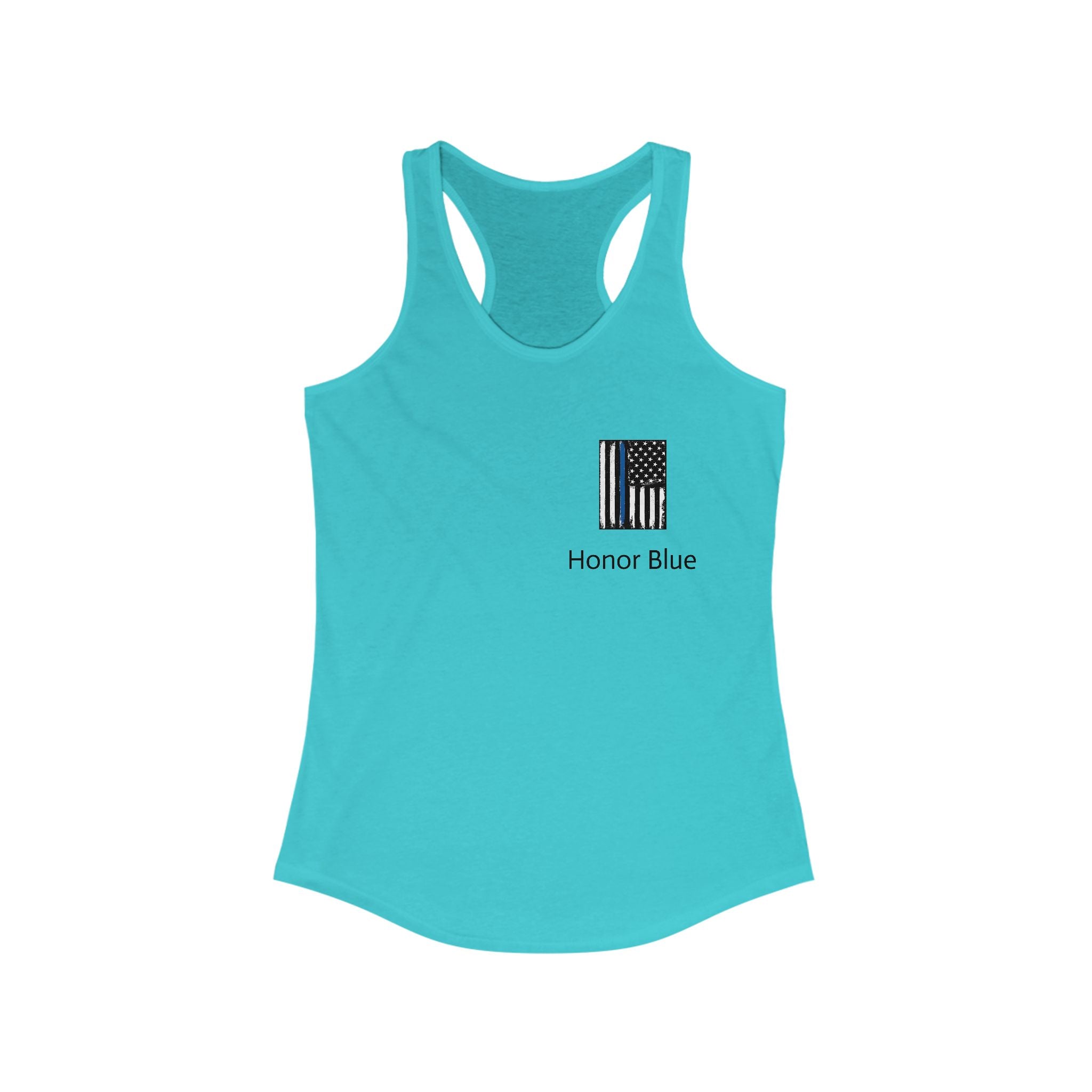 Honor Blue Women&#039;s Racerback Tank - Patriotic Sleeveless Shirt