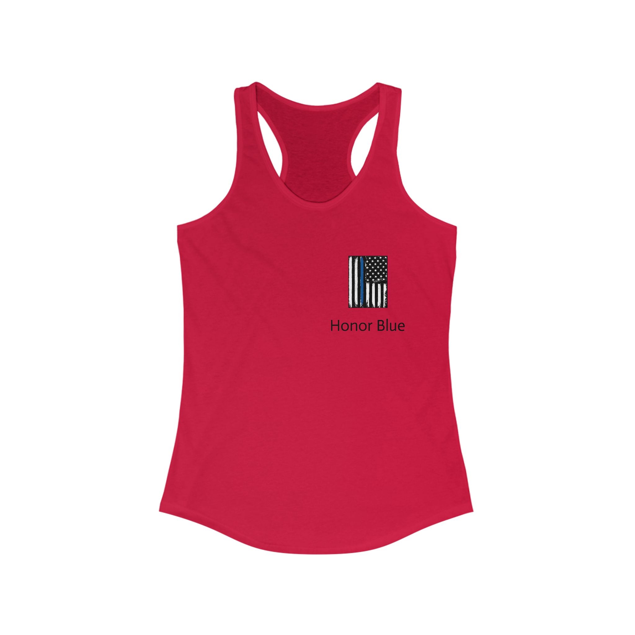 Honor Blue Women&#039;s Racerback Tank - Patriotic Sleeveless Shirt