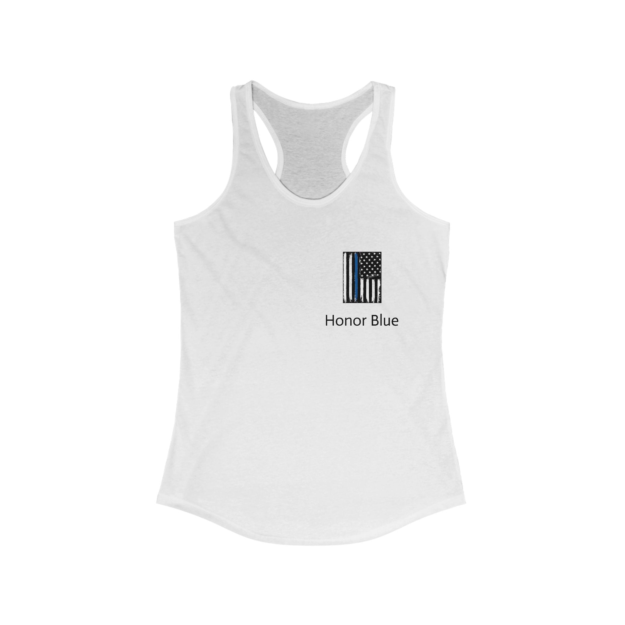 Honor Blue Women&#039;s Racerback Tank - Patriotic Sleeveless Shirt