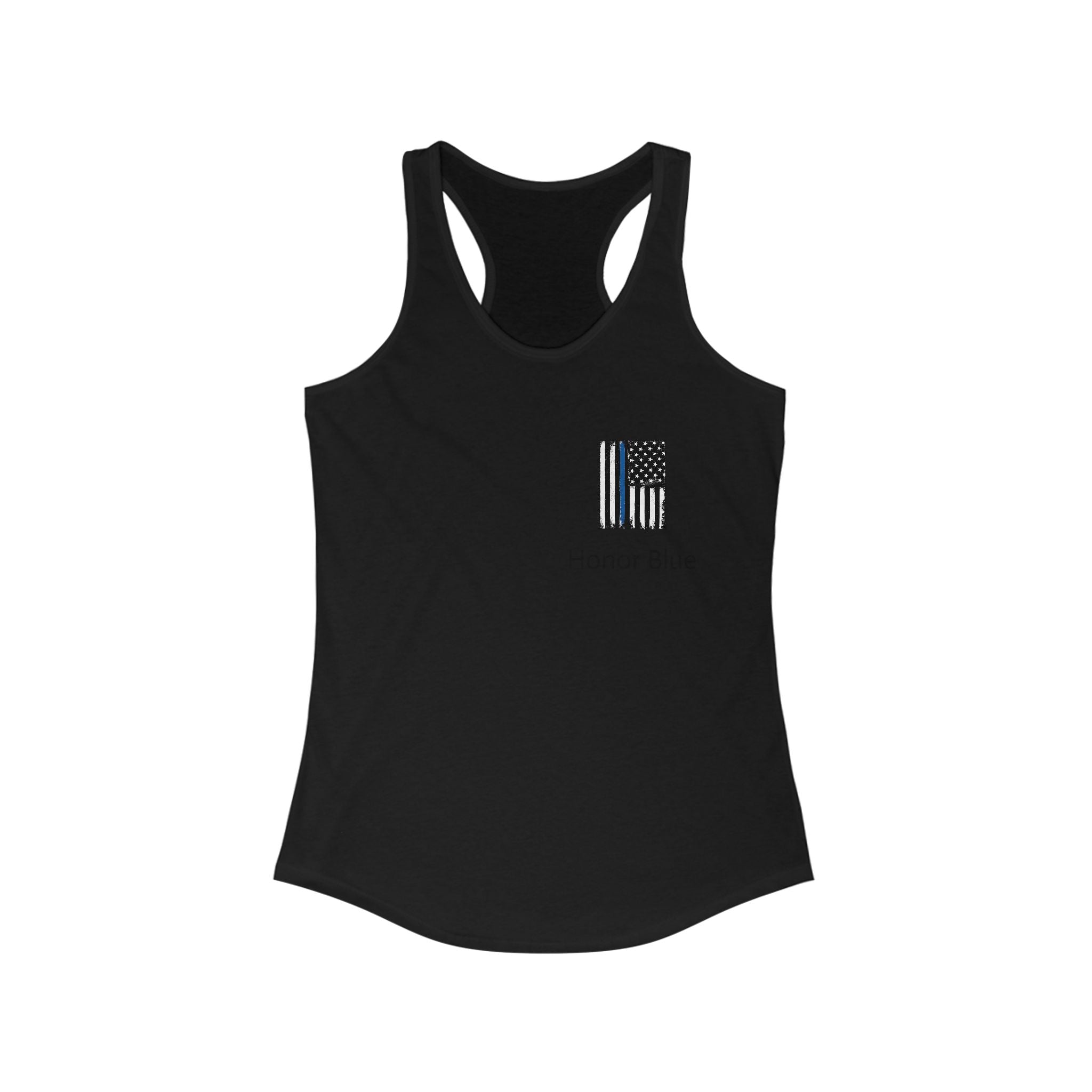 Honor Blue Women&#039;s Racerback Tank - Patriotic Sleeveless Shirt