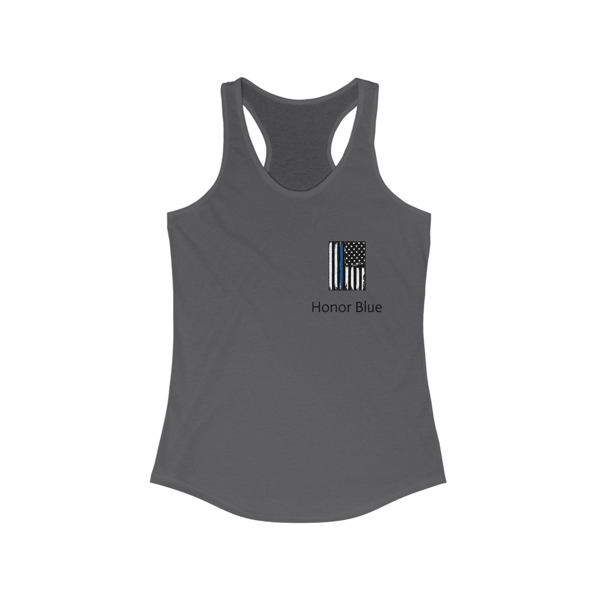 Honor Blue Women&#039;s Racerback Tank - Patriotic Sleeveless Shirt