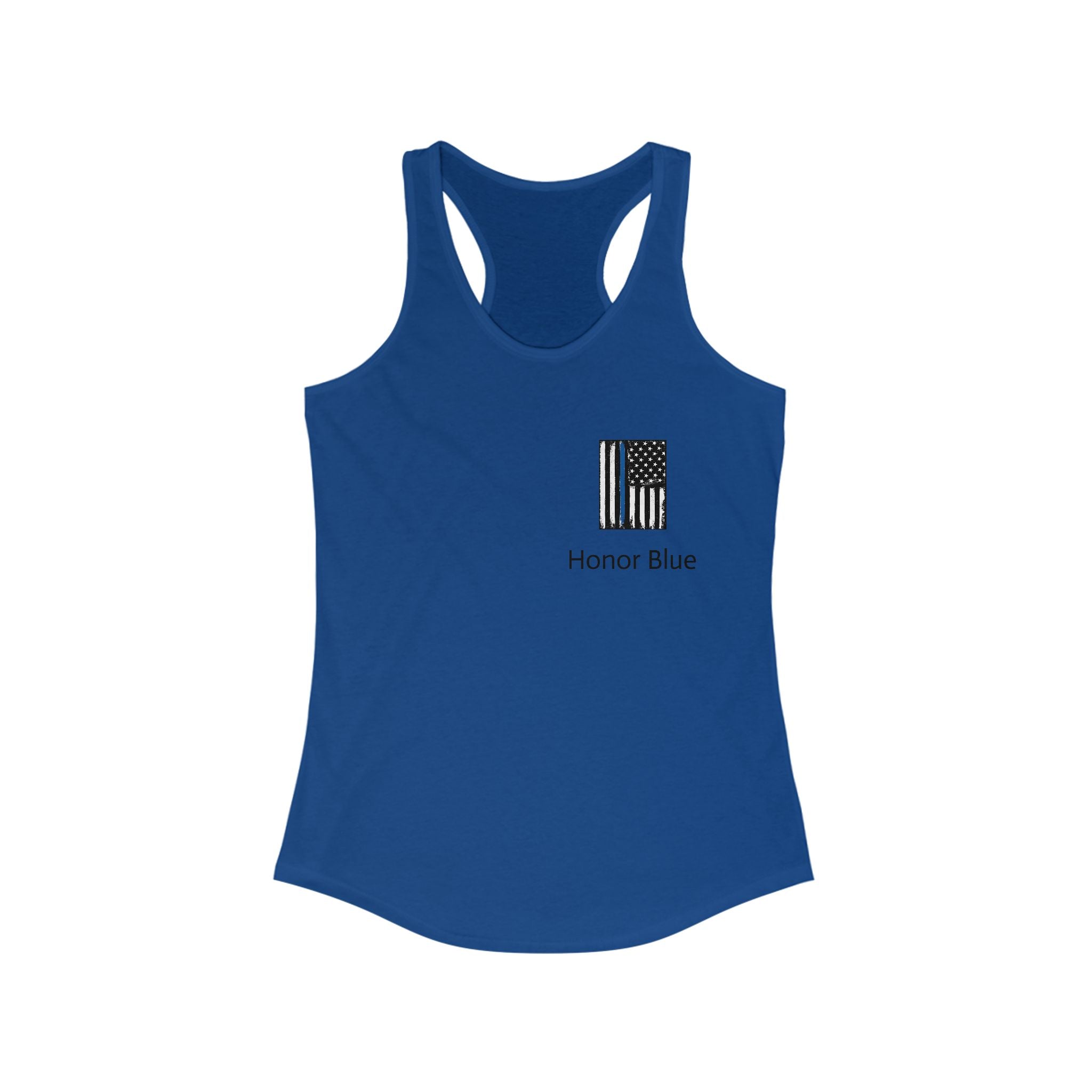 Honor Blue Women&#039;s Racerback Tank - Patriotic Sleeveless Shirt