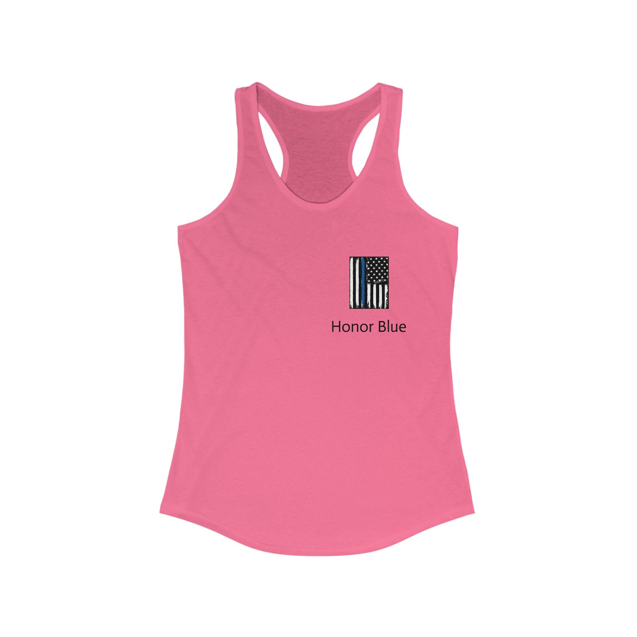 Honor Blue Women&#039;s Racerback Tank - Patriotic Sleeveless Shirt