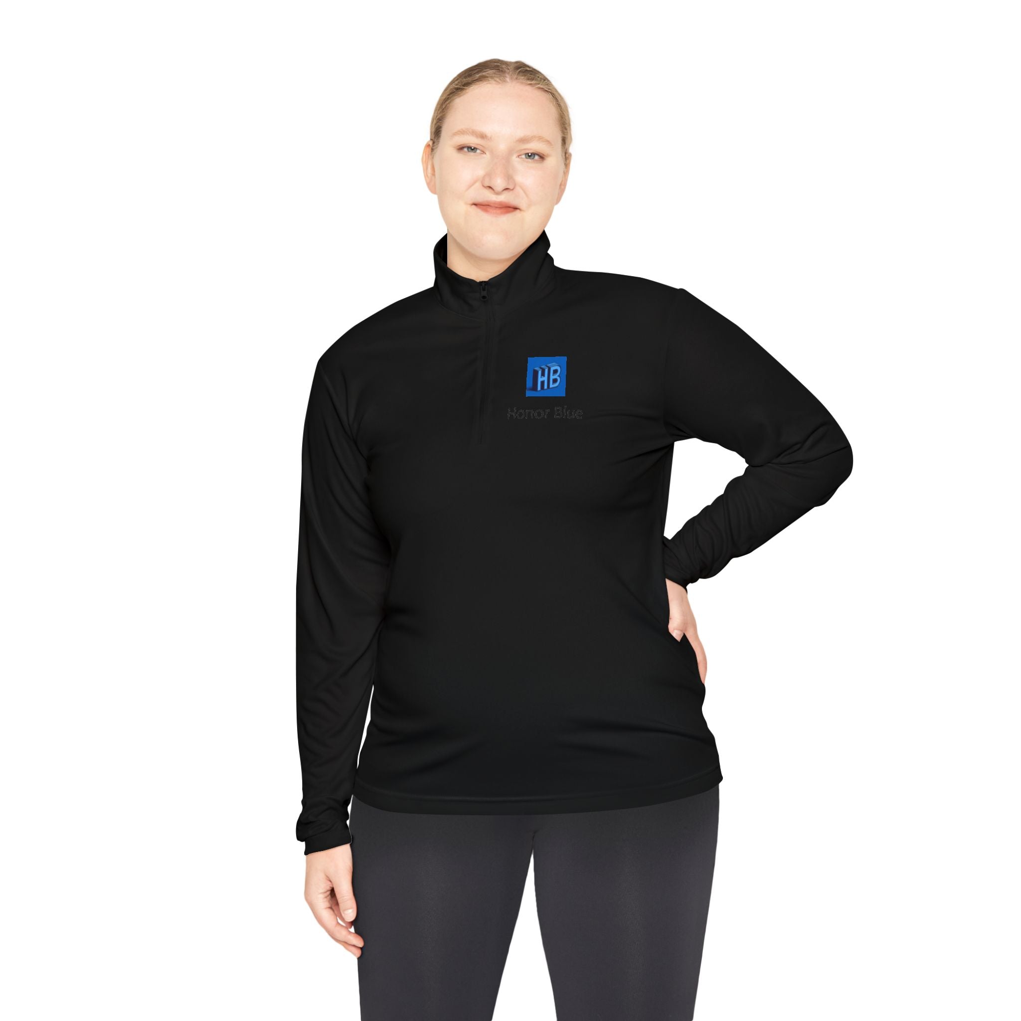 Unisex Quarter-Zip Pullover - Honor Blue Logo Activewear