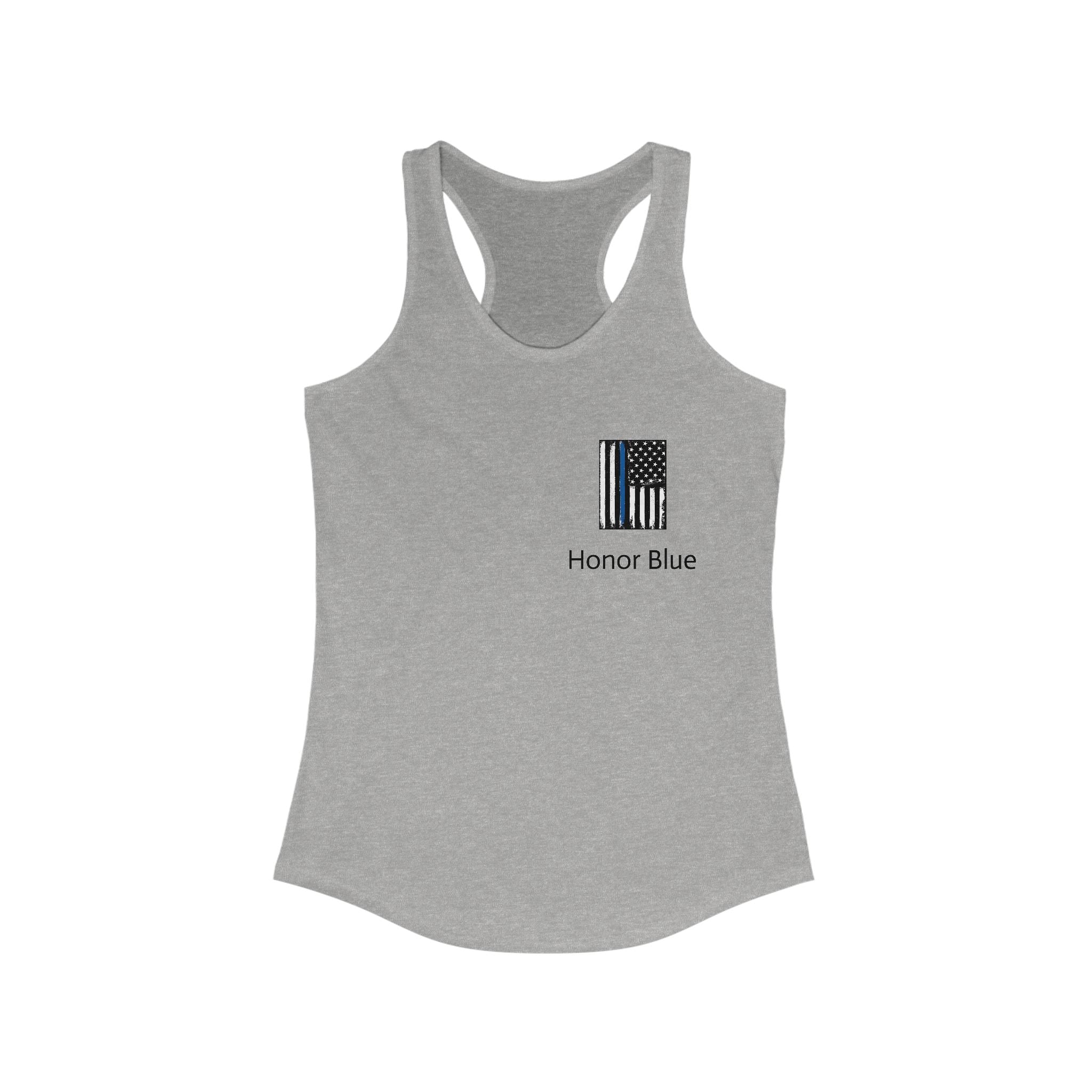Honor Blue Women&#039;s Racerback Tank - Patriotic Sleeveless Shirt