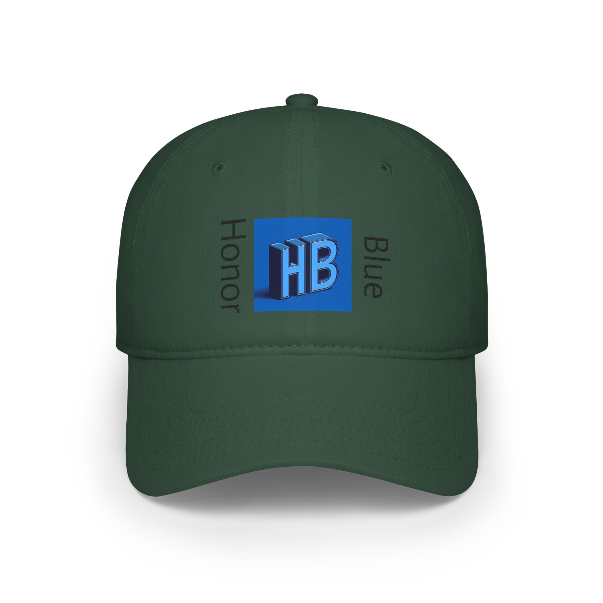 Stylish Red Low Profile Baseball Cap with HB Design