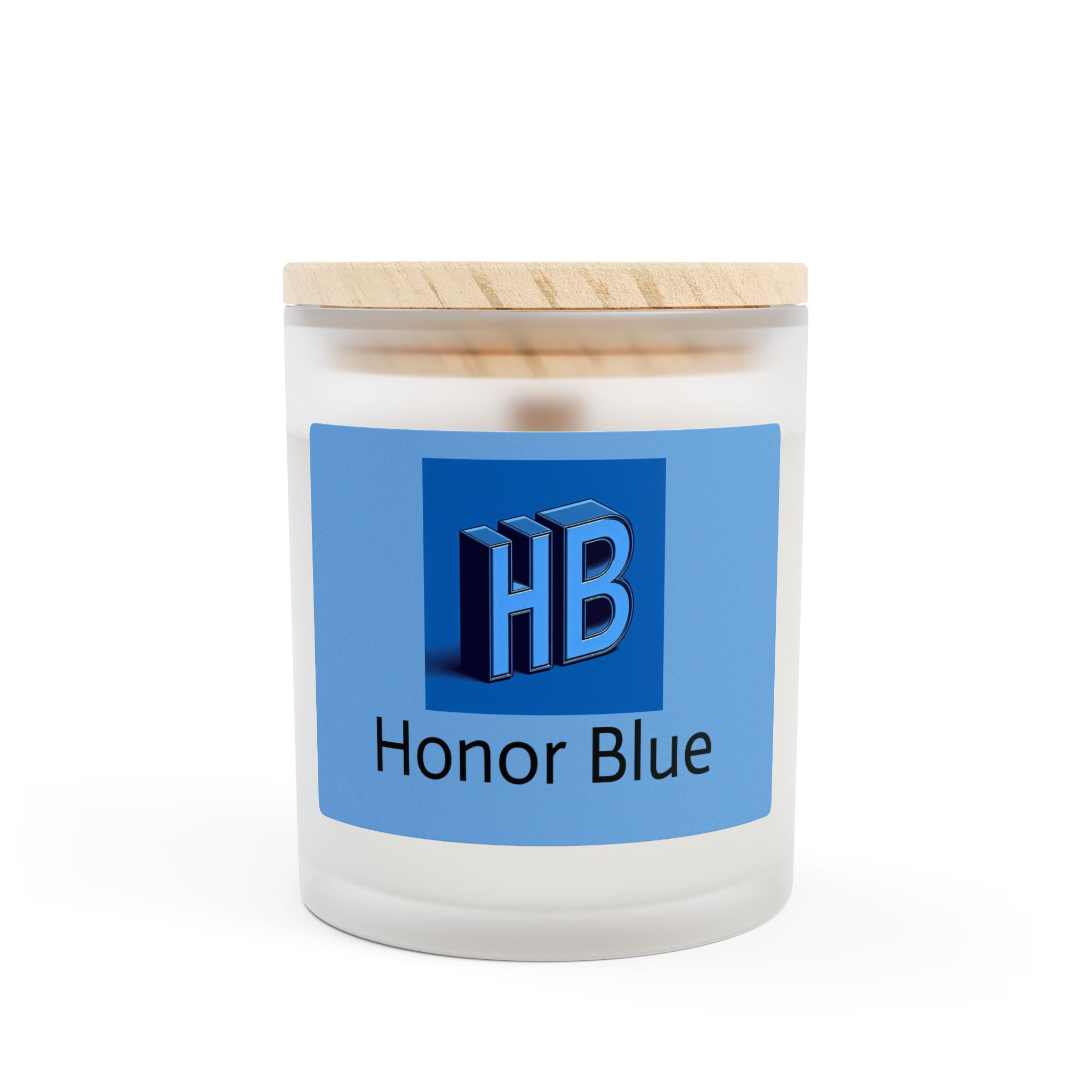 Honor Blue Frosted Glass Candle | 11oz Aromatherapy Candle for Home Decor & Gifting