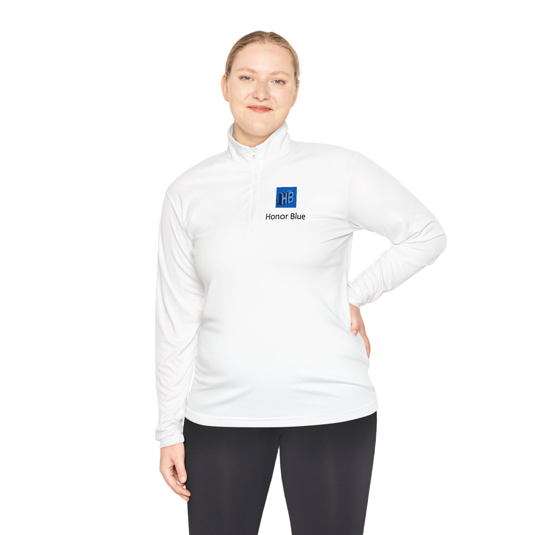 Unisex Quarter-Zip Pullover - Honor Blue Logo Activewear