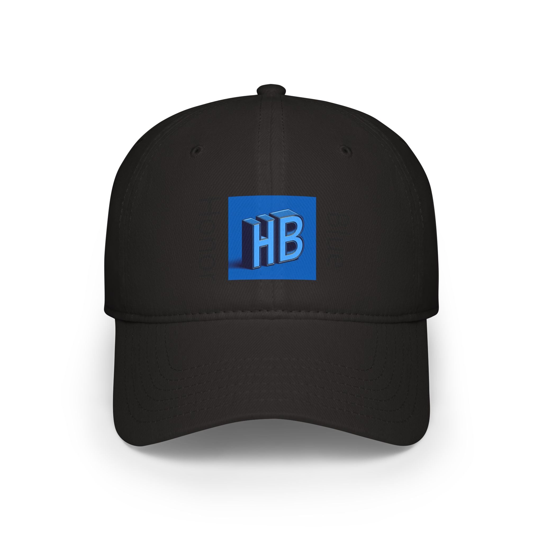 Stylish Red Low Profile Baseball Cap with HB Design