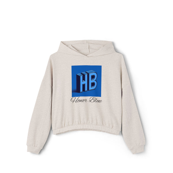Women's Cinched Bottom Hoodie - Honor Blue Design