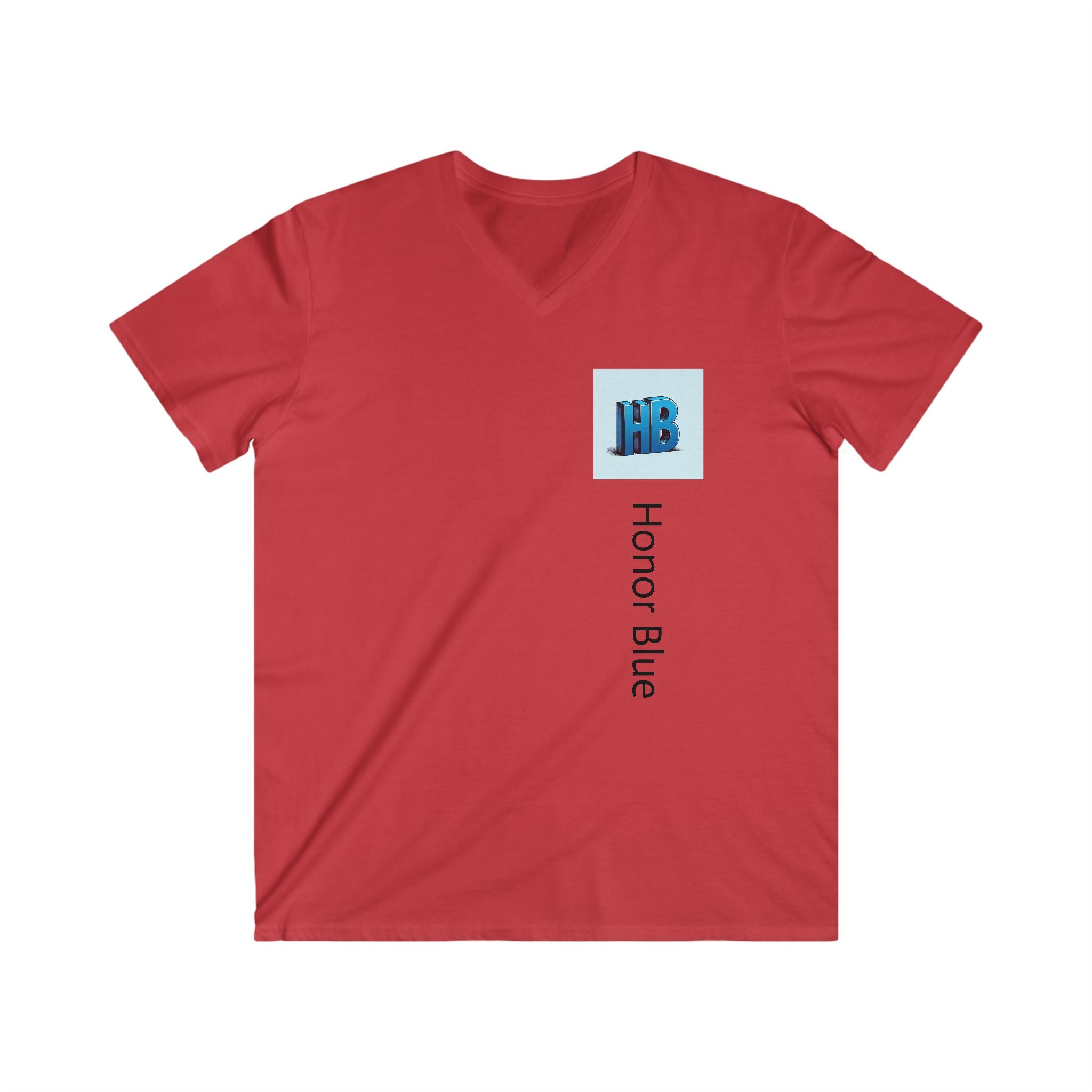 Honor Blue Men's Fitted V-Neck Tee - Casual Style for Every Occasion