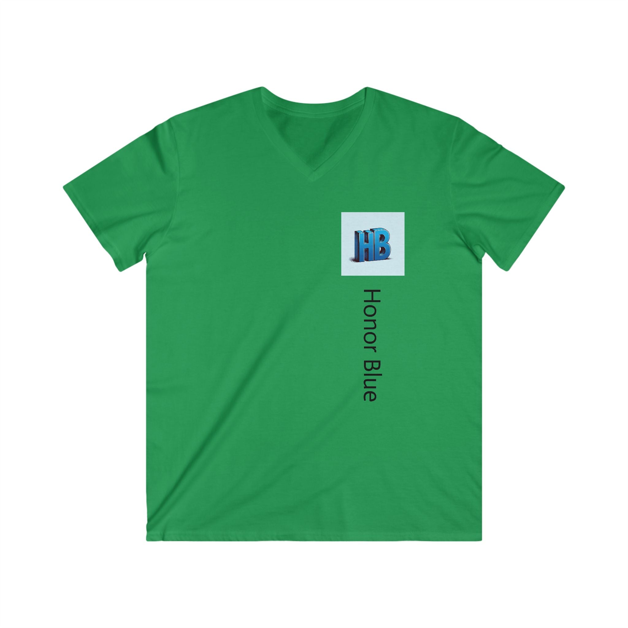 Honor Blue Men's Fitted V-Neck Tee - Casual Style for Every Occasion