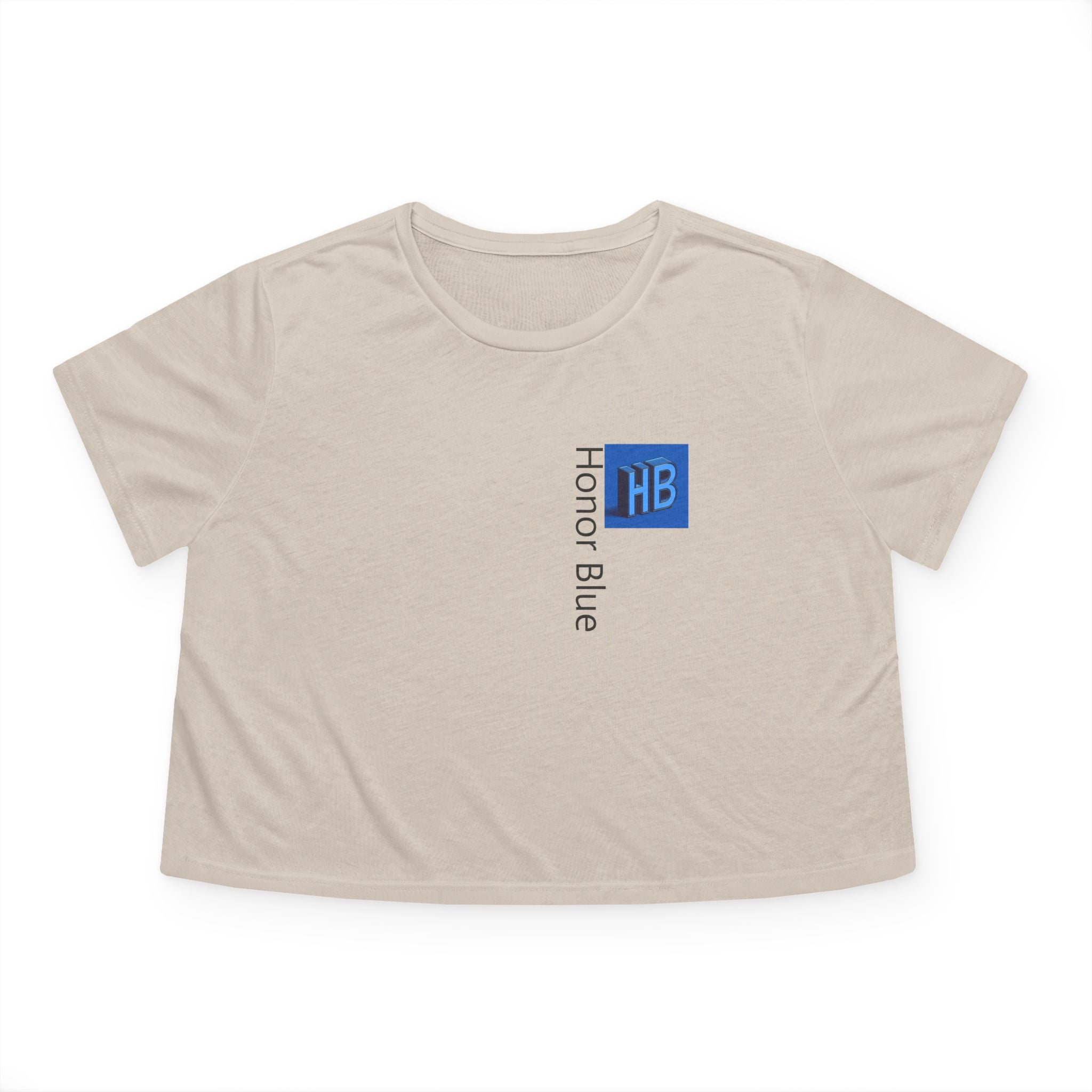 Honor Blue Women's Flowy Cropped Tee - Stylish & Comfortable Casual Wear