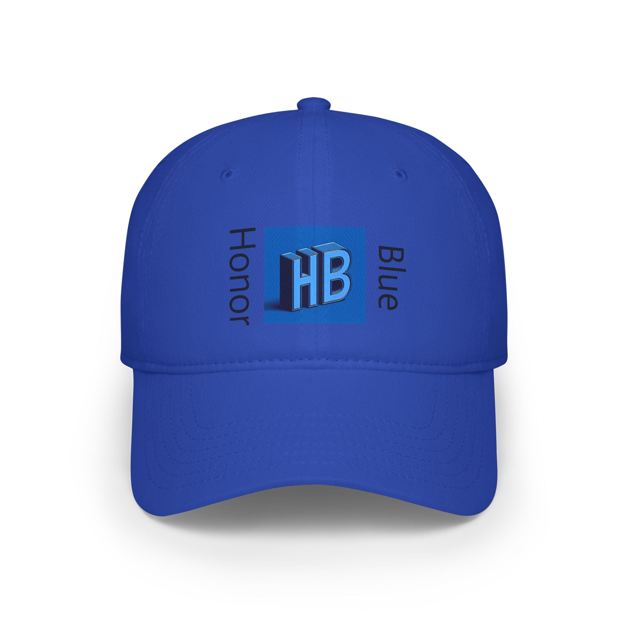 Stylish Red Low Profile Baseball Cap with HB Design