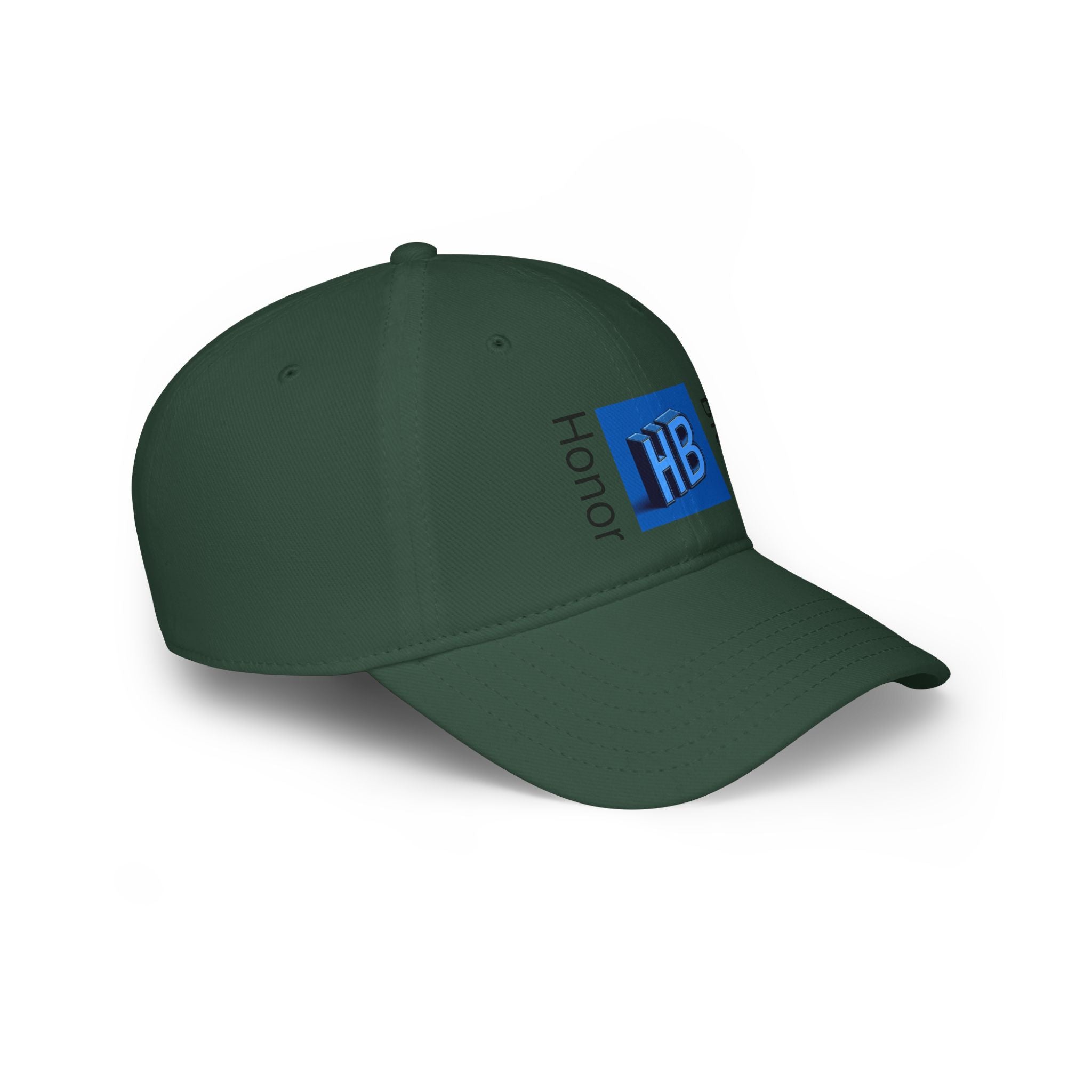 Stylish Red Low Profile Baseball Cap with HB Design
