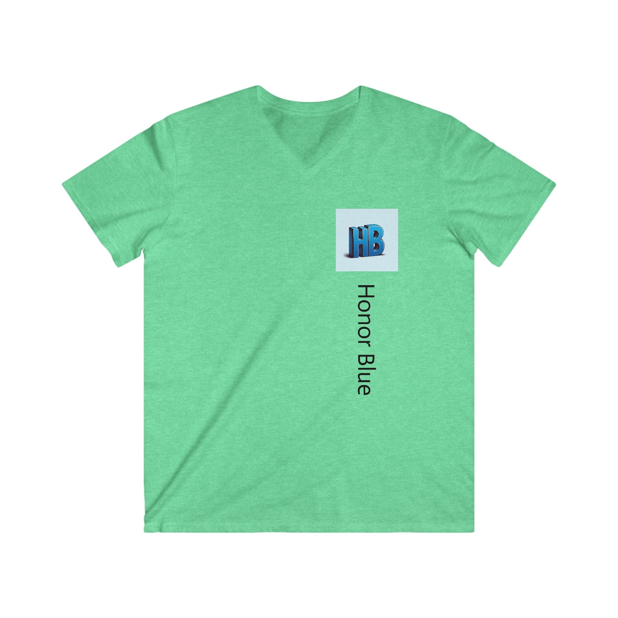 Honor Blue Men's Fitted V-Neck Tee - Casual Style for Every Occasion
