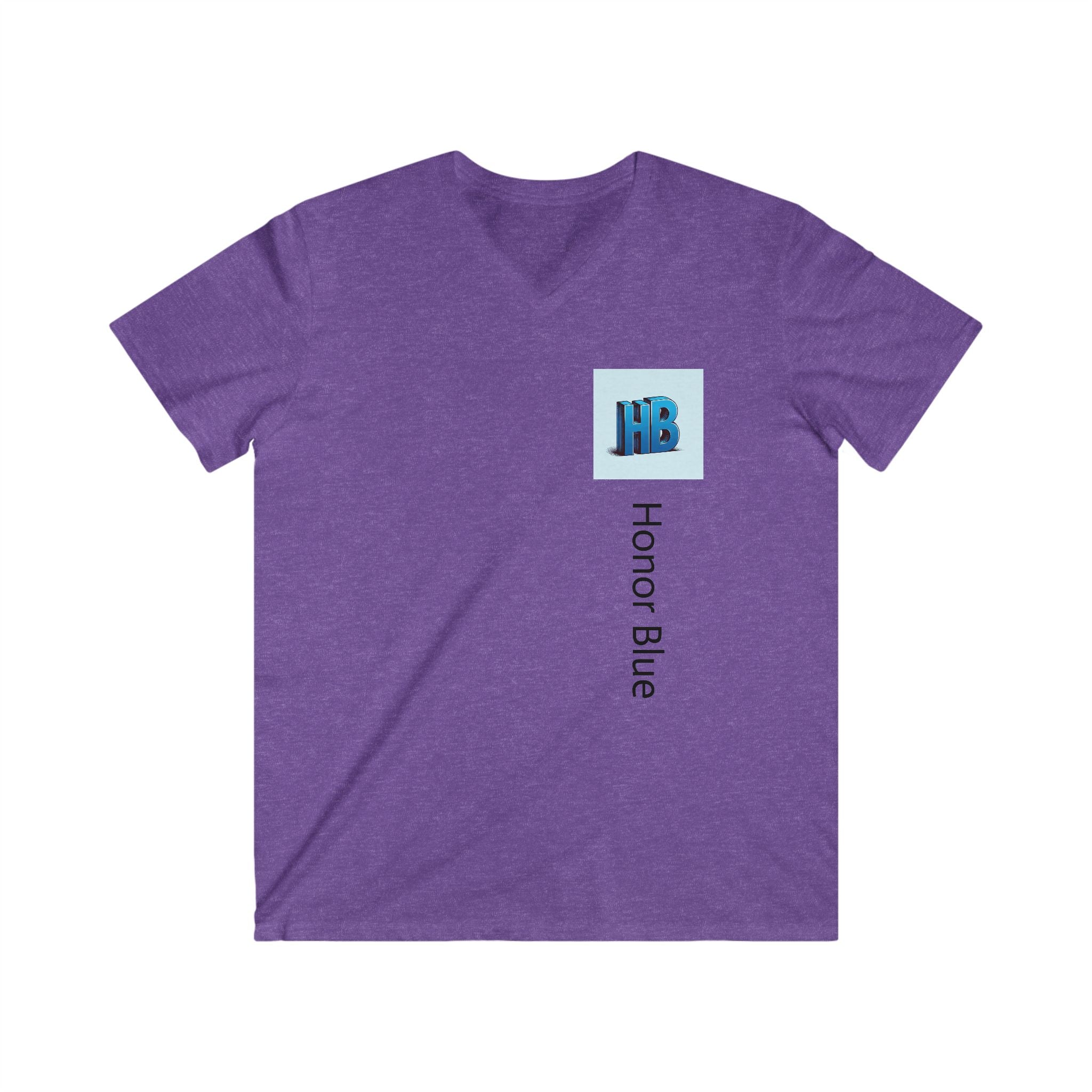 Honor Blue Men's Fitted V-Neck Tee - Casual Style for Every Occasion