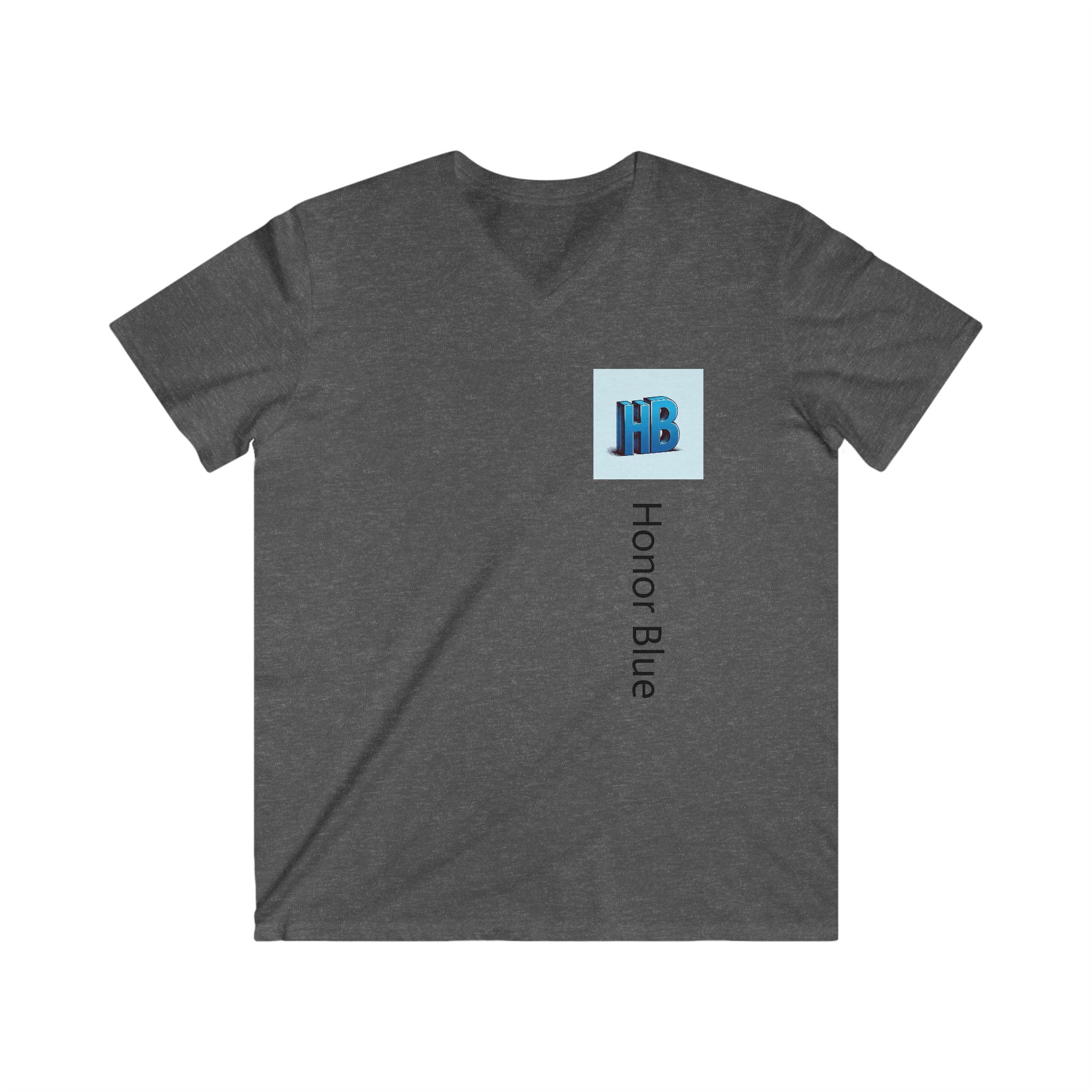 Honor Blue Men's Fitted V-Neck Tee - Casual Style for Every Occasion