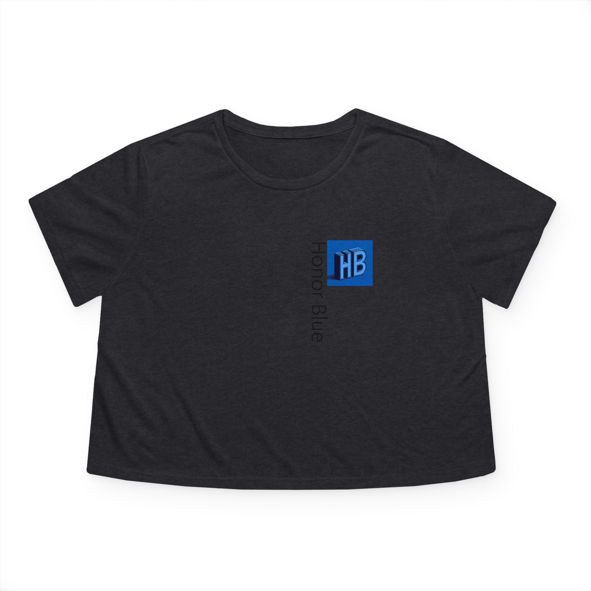 Honor Blue Women's Flowy Cropped Tee - Stylish & Comfortable Casual Wear