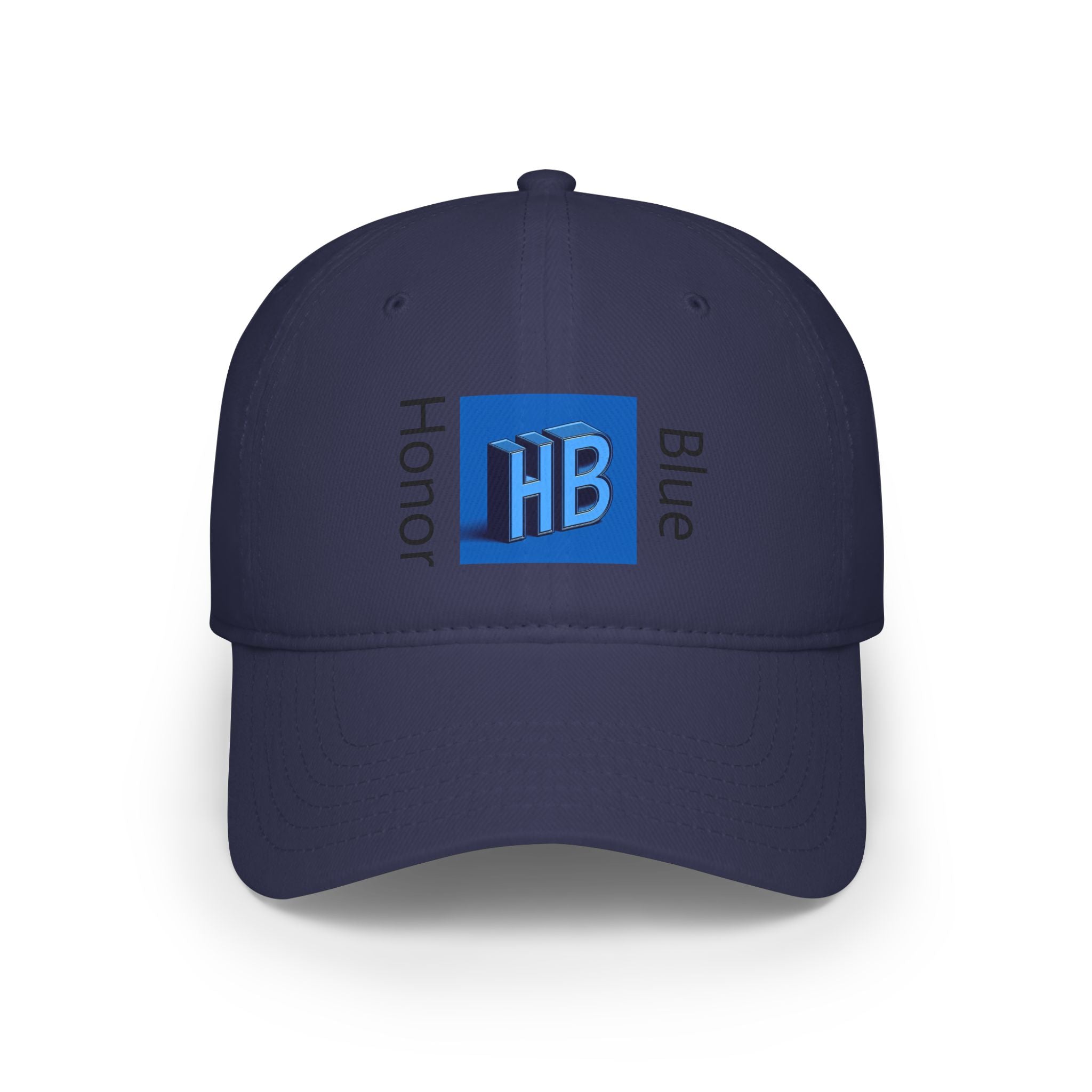 Stylish Red Low Profile Baseball Cap with HB Design